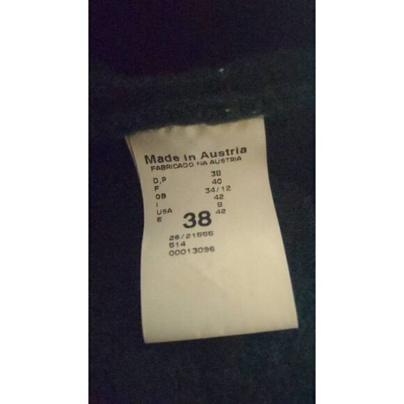 Giesswein Wool One Button Green Vest 38 Vtg 80s - Picture 8 of 8